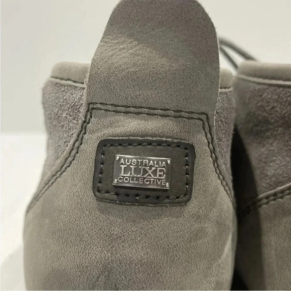 Australian Luxe Collective Men’s Lucan Boot Size 9 Suede W/Sheepskin Lining Grey - Picture 5 of 12